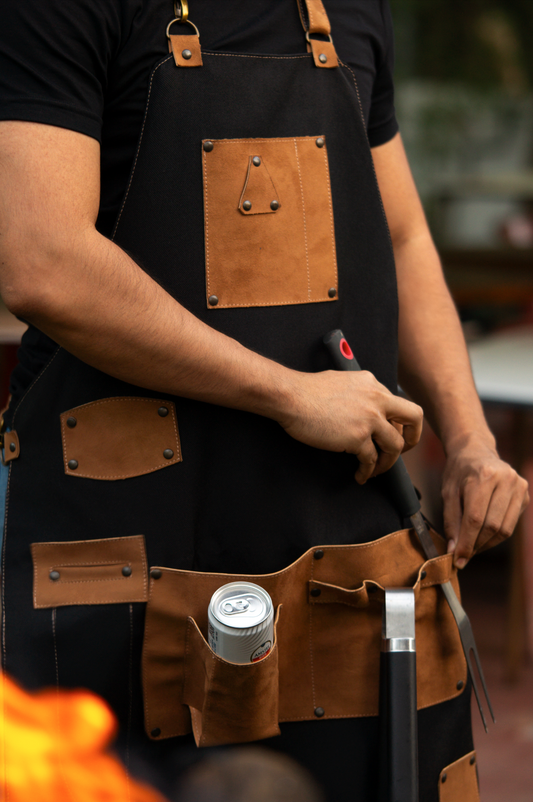 Mandil Parrillero de Tela de Gabardina