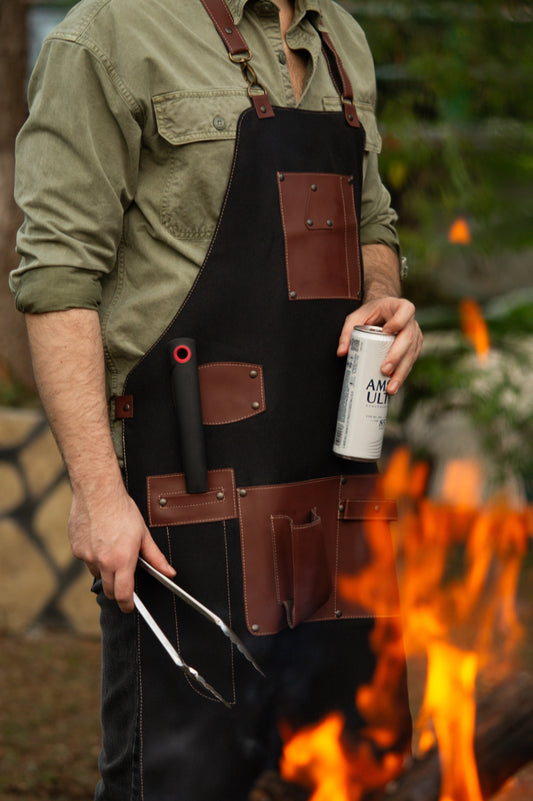 Mandil Parrillero Con Porta Cerveza