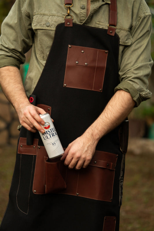 Mandil Parrillero Con Porta Cerveza