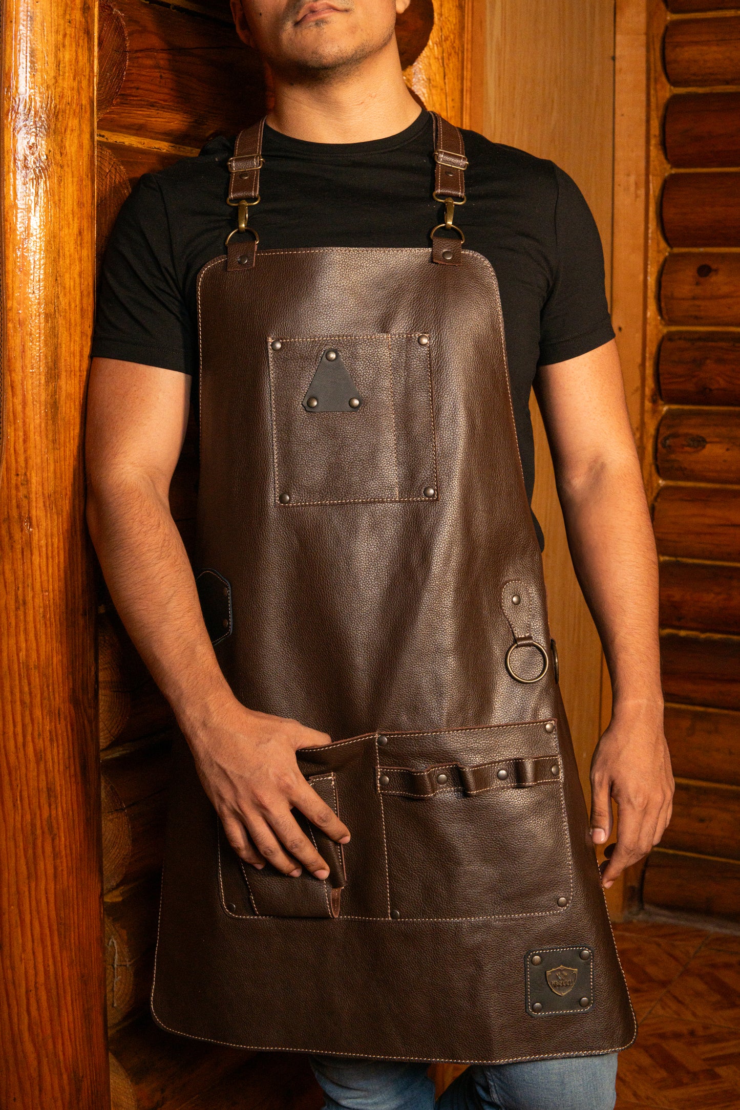 Mandil Parrillero Premium Café